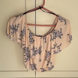 Forever 21 Pink and Purple Floral Blouse